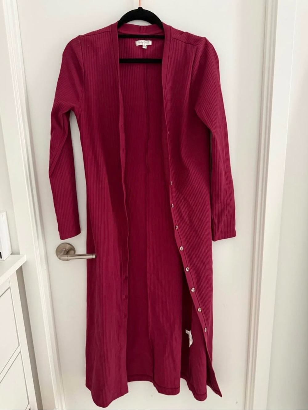 Anthropologie Cardigan Dress in Deep Berry - Small